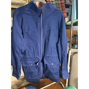 Duluth Trading Utility barn chore Jacket Blue Zip Front Cargo Pockets Size XL‎